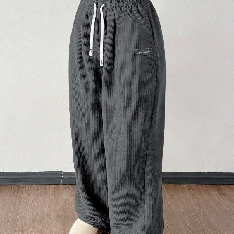 Drawstring Wide-Leg Pants