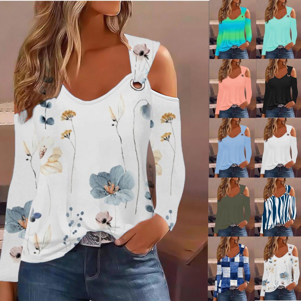 Floral Print V-Neck Shirt