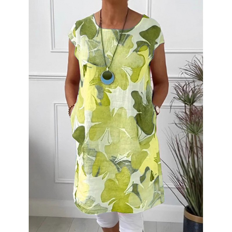 Sleeveless Midi Dress with Pockets