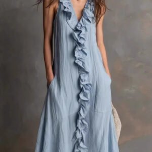 Sleeveless Ruffle Midi Dress